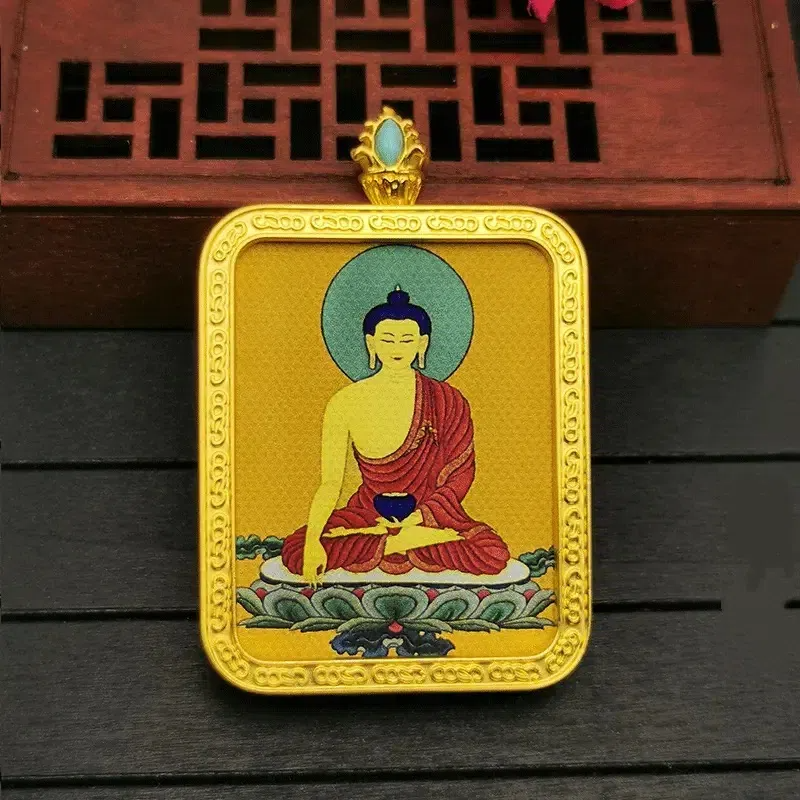 Thangka of Shakyamuni Buddha Portable Thangka Buddha Plaque02