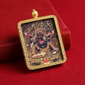 Zanglanabo Black God of Wealth Tibetan-style Gawu box with a portable Thangka 02