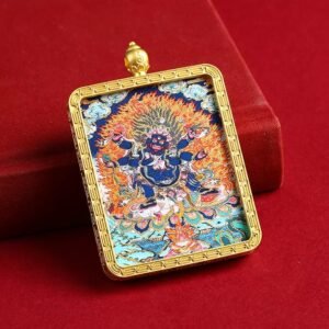 Zanglanabo Black God of Wealth Tibetan-style Gawu box with a portable Thangka 03