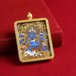 Zanglanabo Black God of Wealth Tibetan-style Gawu box with a portable Thangka 05