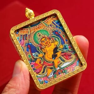Jambhala Thangka Bruyne King Kong Tibetan Gawu Box with Portable Tangka 04