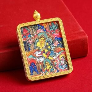 Jambhala Thangka Bruyne King Kong Tibetan Gawu Box with Portable Tangka 05