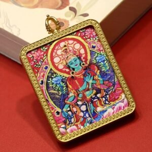 Green Tara Tangka Portable Thangka Buddha Plaque02