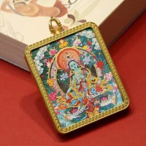 Green Tara Tangka Portable Thangka Buddha Plaque03