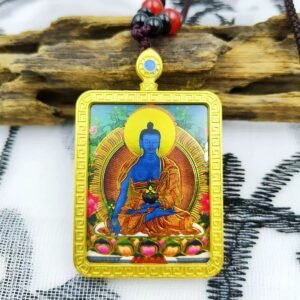 Medicine Buddha Thangka Portable Thangka Buddha Plaque03