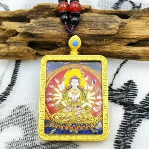 Thousand-Hand Guanyin Tangka Portable Thangka Buddha Plaque03