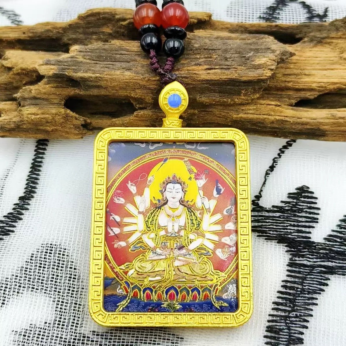 Thousand-Hand Guanyin Tangka Portable Thangka Buddha Plaque03
