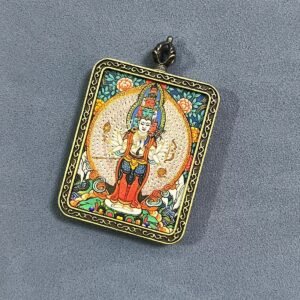 Thousand-Hand Guanyin Tangka Portable Thangka Buddha Plaque06